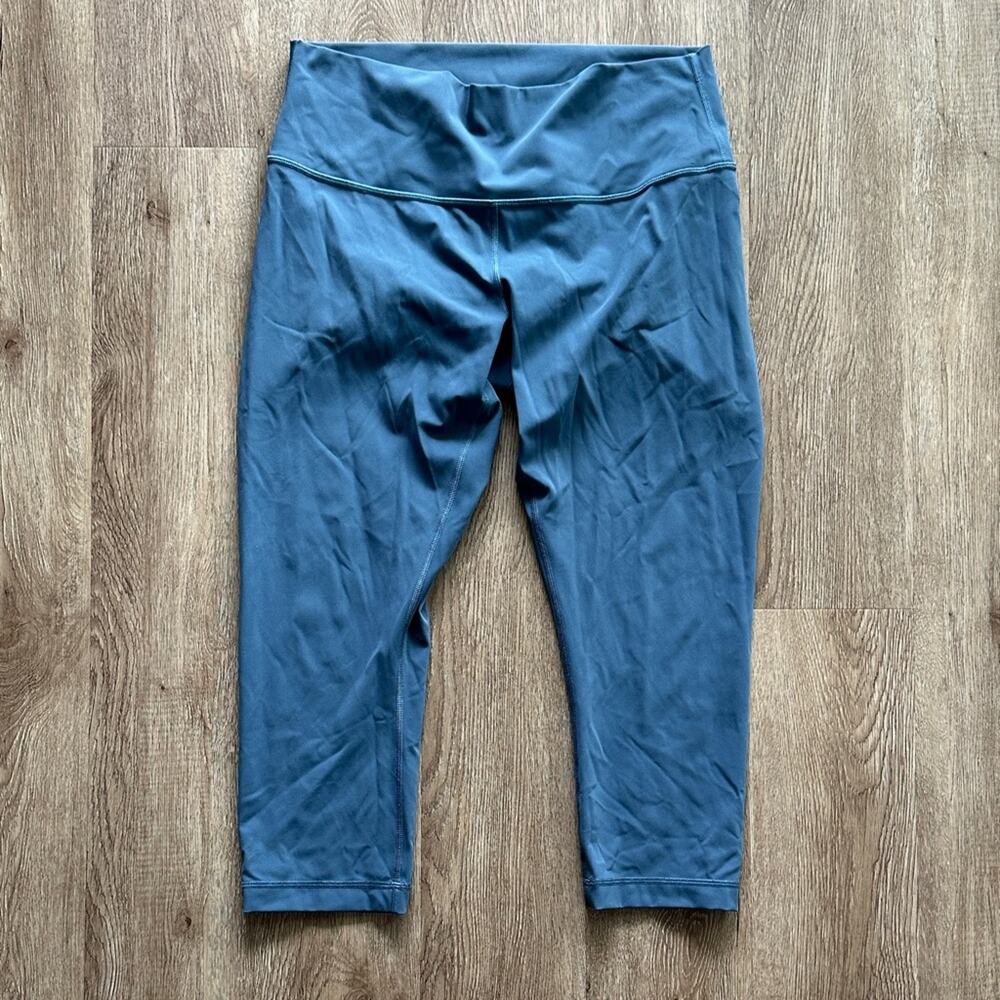 Lululemon Wunder Under Crop 21" Legging Full On Luxtreme 12 Blue Grey